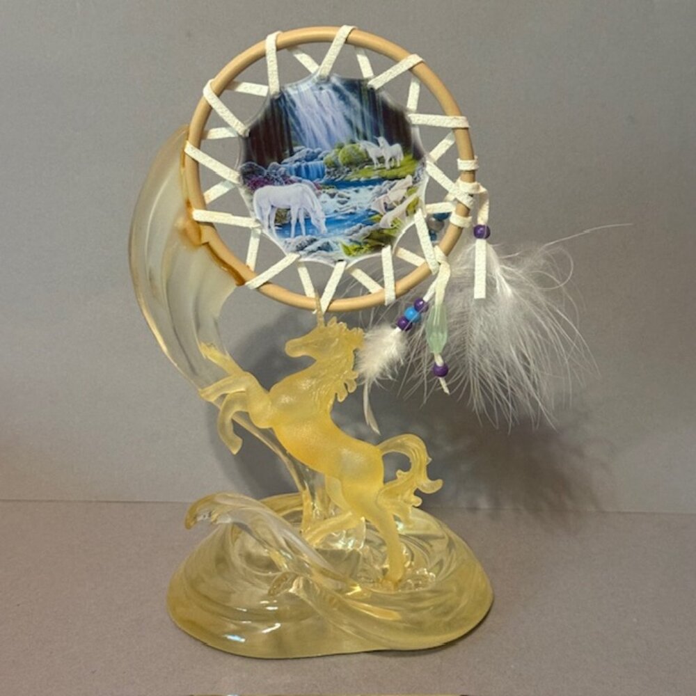 Vintage Unicorn Figurine Dreamcatcher Hamilton Reflections Fantasy Robin Koni